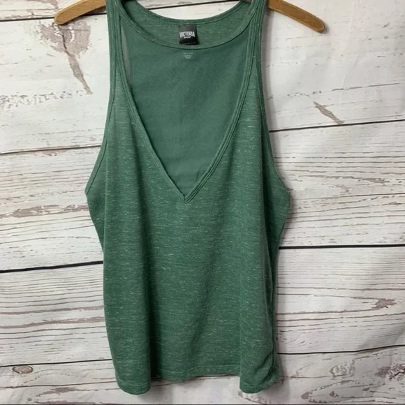 Victoria Sport Mesh Insert V-Neck Tank Top - Picture 2 of 6